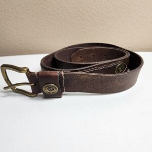 Remington Mens 12 GA Brown Leather Belt-Size 3X (50-52)
